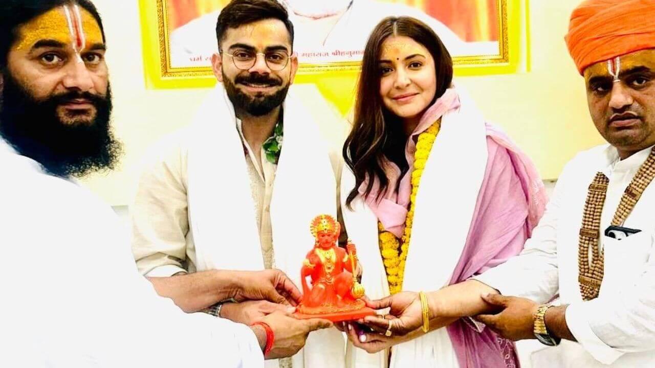 विराट कोहली पत्नी अनुष्कासोबत 1,000  वर्ष जुन्या मंदिरात दर्शनाला, प्रार्थना केली आणि…