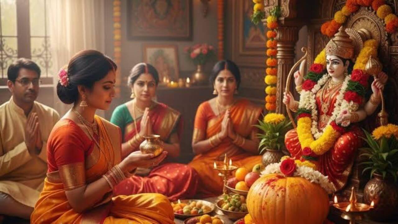 Navpatrika Puja 2025 : नवपत्रिका पूजा म्हणजे काय? नवरात्रीच्या कोणत्या दिवशी ही पूजा केली जाते?