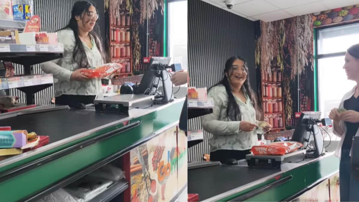 आयरलंडमध्ये भारतीय चलनाने अन्न खरेदी करण्याचा प्रयत्न करणारी महिला