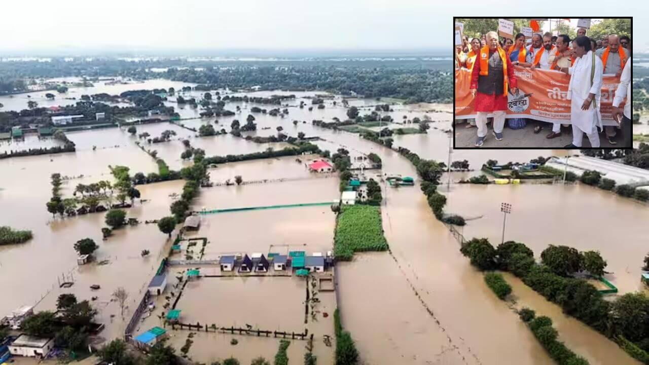 अतिवृष्टी, पुरामुळे मराठवाड्यात नुकसान; ठाकरेंच्या शिवसेनेचा संभाजीनगरमध्ये हंबरडा मोर्चा!