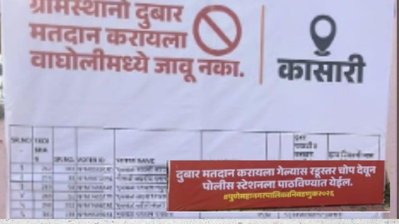 ”दुबार मतदान करायला गेल्यास रडूस्तर चोप देऊन….”, कासारीतील ‘त्या’ बॅनरने गोंधळ