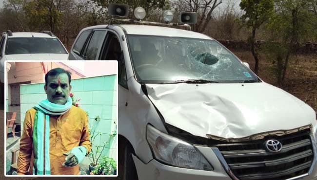 बीजेपी प्रत्याशी वीडी शर्मा हुए सड़क हादसे का शिकार, हाथ और आंख में चोट