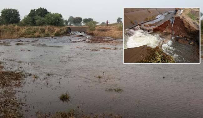 भ्रष्टाचार की नहर फूटी, खेत बने तालाब, फसल बर्बाद