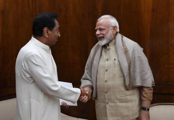 दिल्ली में पीएम मोदी से मिले सीएम कमलनाथ