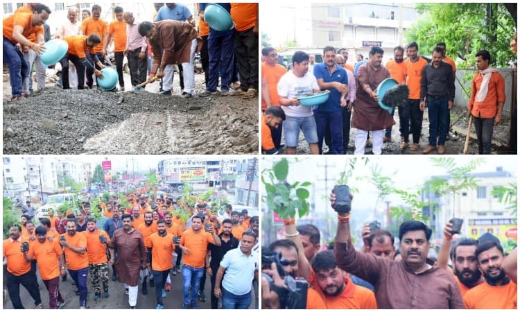 MLA रामेश्वर शर्मा ने ‘बर्थडे’ पर उठाया तगाड़ी-फावड़ा, पर्यावरण रैली-श्रमदान कर मनाया जन्मदिन