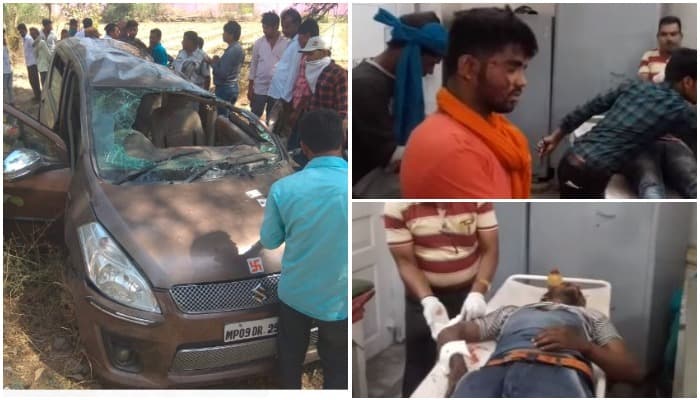 भीषण सड़क हादसे में 4 लोगों की दर्दनाक मौत, कार के उड़े परखच्चे