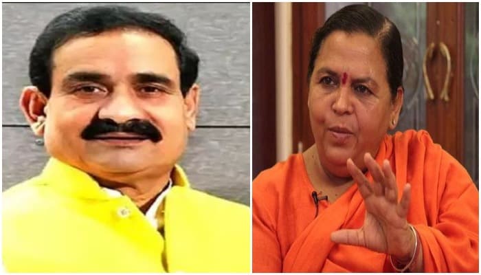 नरोत्तम के बचाव में उतरी उमा भारती, बोली-छवि खराब करने की कोशिश में कमलनाथ सरकार