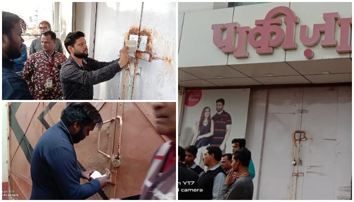 ट्रैफिक व्यवस्था सुचारू करने प्रशासन ने पाकीजा शॉपिंग मॉल किया सील