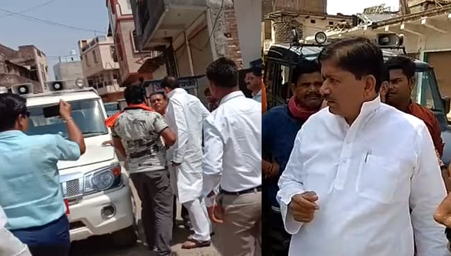 विधायक और पूर्व विधायक के समर्थकों में झड़प, पूर्व एमएलए धरने पर बैठे