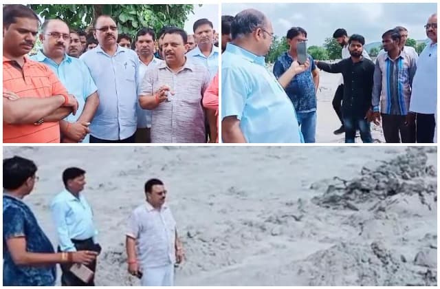 पूर्व नेता प्रतिपक्ष के निर्देश पर कांग्रेस नेताओंं ने किया ऐश डैम से प्रभावित क्षेत्रों का निरीक्षण