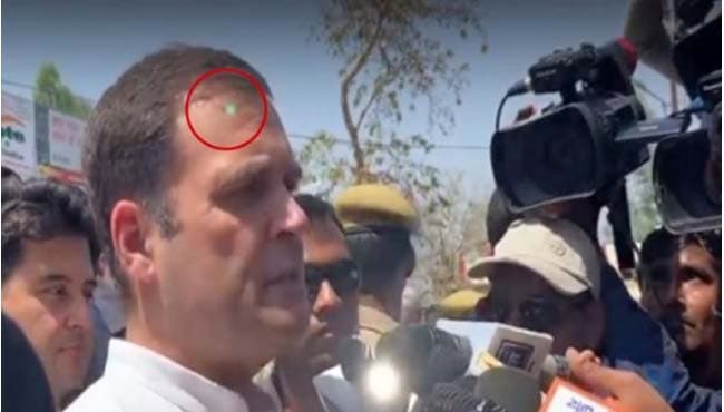 राहुल गांधी के चेहरे पर 7 बार चमकी लेजर लाइट, कांग्रेस ने बताई सुरक्षा में चूक, गृहमंत्री को लिखा पत्र