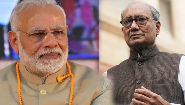 दिग्विजय पर बरसे मोदी, ‘क्यों डर गए दिग्गी राजा, वोट ना डालकर बहुत बड़ा पाप किया’