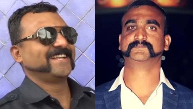 MP: विंग कमांडर अभिनंदन का फैन है यह पुलिस जवान, कॉपी किया सच्चे हीरो का लुक