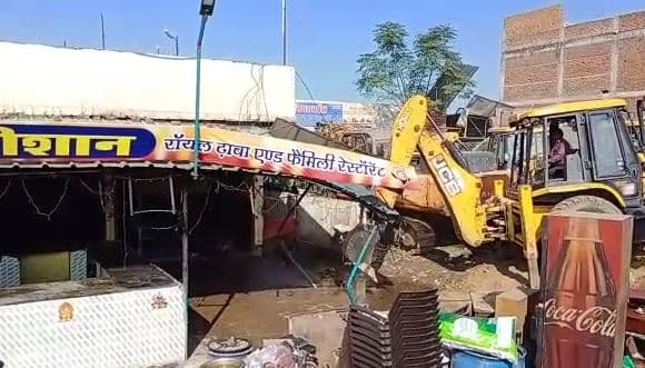 माफिया के खिलाफ एक्शन जारी, तीन ढाबे ध्वस्त, 10 हाइवा जब्त