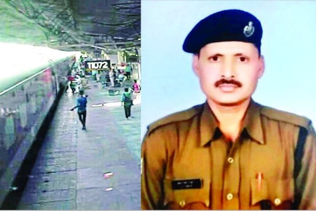 ट्रेन में चढ़ते ही बिगड़ा युवती का बैलेंस, बचाने में 2 युवक भी फिसले, आरक्षक ने ऐसे बचाई तीनों की जान