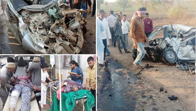 दर्दनाक सड़क हादसे में ���क ही परिवार के 4 लोगों की मौत, कार को 50 फीट घसीटती ले गई बस