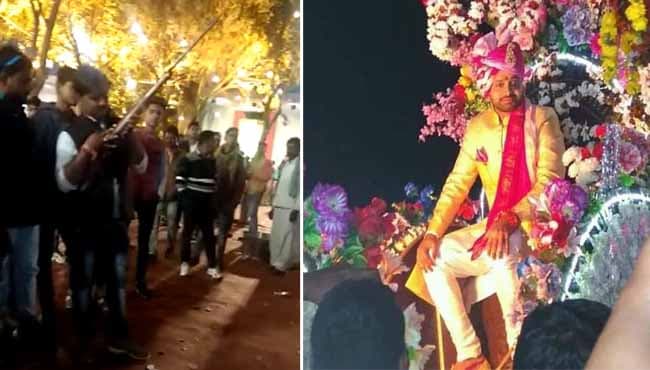 VIDEO: पूर्व विधायक की शादी में हर्ष फायर, ताक पर नियम जमकर चली गोलियां