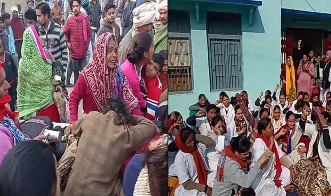 इलाज के दौरान किसान की मौत पर बवाल, परिजनों ने किया चक्काजाम, नर्सें बैठी धरने पर