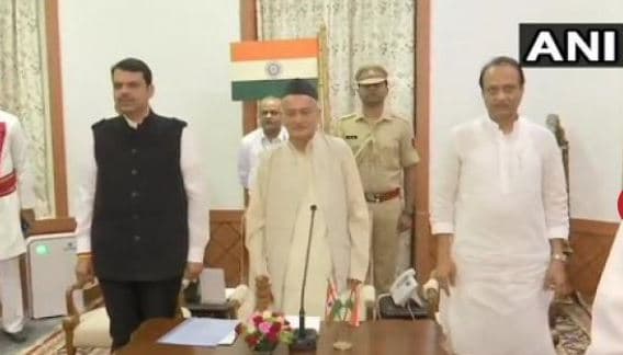 महाराष्ट्र में बड़ा उलटफेर, फडणवीस ने ली मुख्यमंत्री पद की शपथ, नरोत्तम ने दी बधाई
