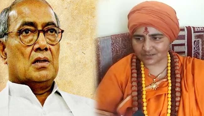 साध्वी ने ठोकी ताल, कहा ‘दिग्विजय देश के दुश्मन, संगठन कहे तो चुनाव लड़ूंगी’