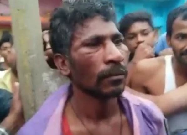 चार साल की बच्ची को उठाकर ले जा रहा था नशेड़ी, लोगों ने बिजली खंबे से बांधकर की धुनाई