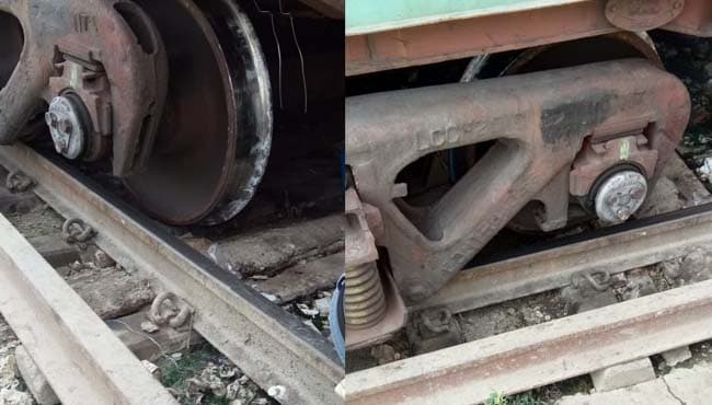 मालगाड़ी का पहिया पटरी से उतरा, करीब ढाई घंटे ट्रेफिक हुआ प्रभावित