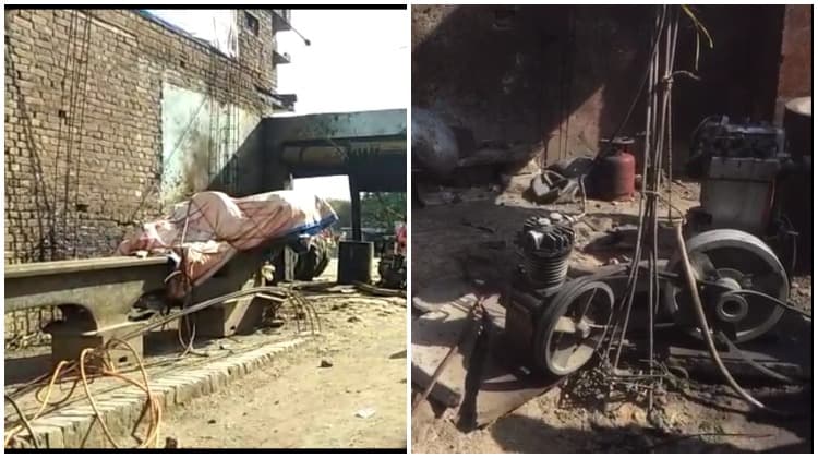 हवा भरने वाला कम्प्रेशर फटा, युवक की मौत, शव के टुकड़े हवा में उड़े