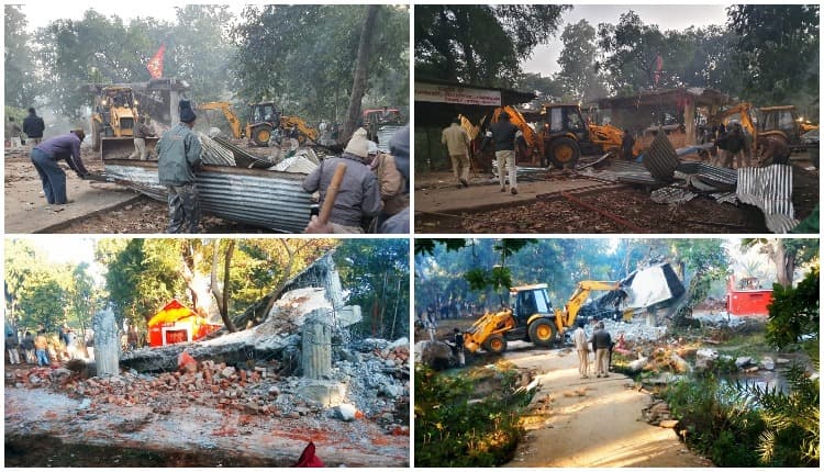 बेतवा के उद्गम स्थल पर अतिक्रमण हटाने गई टीम पर पथराव
