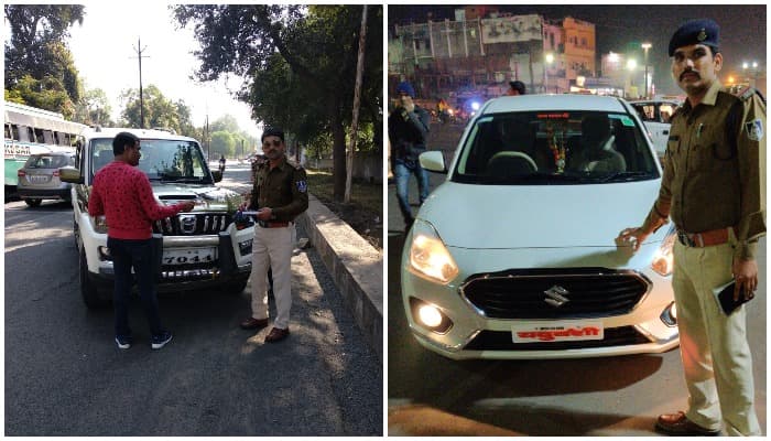 ट्रैफिक पुलिस ने वाहनों पर दिखाई सख्ती,  नंबर प्लेट पर कुछ और लिखा तो होगी कार्रवाई
