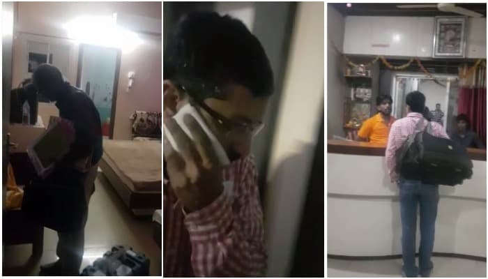 BJP नेता के होटल में EVM के साथ पकड़ाया नशे में धुत्त अधिकारी निलंबित, वीडियो वायरल