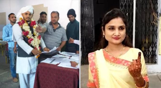 MP ELECTION: ‘सारे काम बाद में, सबसे पहले वोट दें’, कहीं दूल्हा-तो कहीं दुल्हन ने किया मतदान