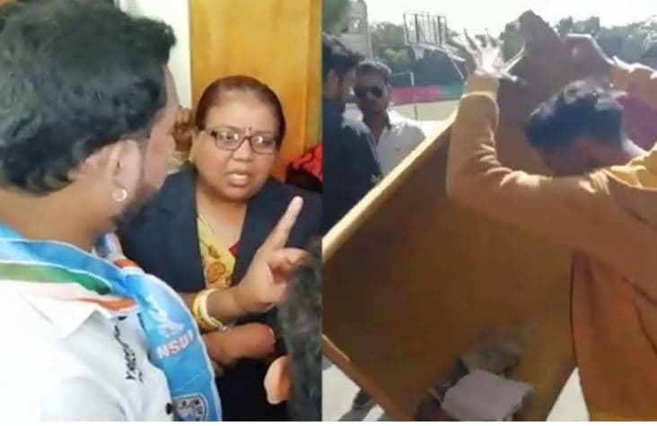 स्कूल में CAA/NRC पढ़ाने पर भड़के NSUI कार्यकर्ता, जमकर की तोड़फोड़, पुलिस ने रोका