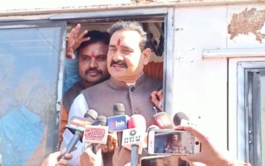भाजपा आन्दोलन में नरोत्तम मिश्रा गिरफ्तार, देखे वीडियो