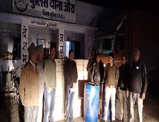 हरियाणा से आ रही 50 लाख की अवैध शराब से भरा ट्रक जब्त
