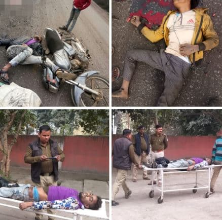 भीषण सड़क हादसे में दो बाइक सवार की मौत