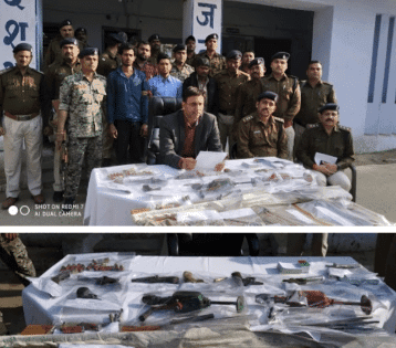 अवैध हथियार बनाने वाली फैक्ट्री का भंडाफोड़, पिस्टल, कारतूस, पंखा, फनर बरामद