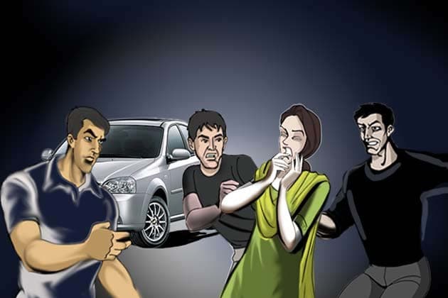 नानी के साथ चाट खाने आई युवती का फिल्मी अंदाज में अपहरण