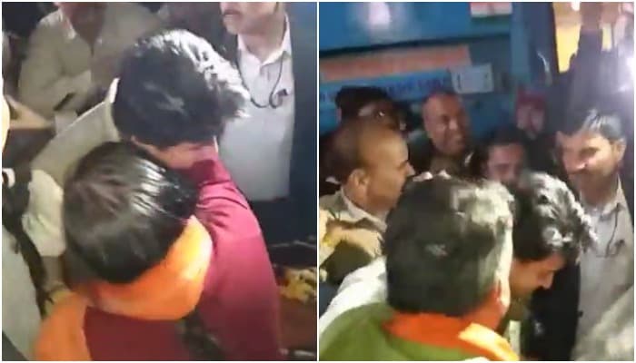VIDEO: जब उमा ने सिंधिया को लगाया गले, कैलाश को देख ‘महाराज’ ने दिया ऐसा लुक