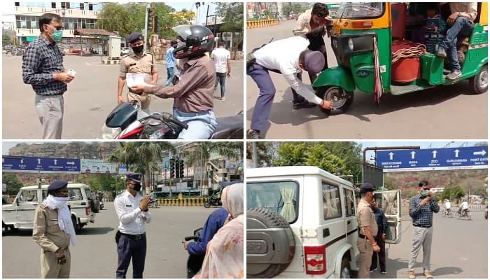 लॉक डाउन पर चारों तरफ मुस्तैद अफसर, कहीं सख्ती तो कहीं निवेदन