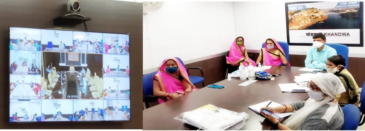 स्वसहायता समूह की महिलाओं ने वीडियो कॉन्फ्रेंसिंग के जरिये सीएम शिवराज को बताई अपनी उपलब्धि