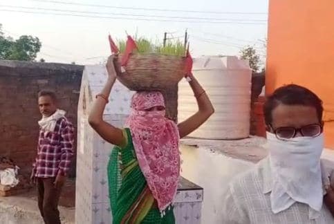 जवारे और कलश यात्रा पर दिखा कोरोना वायरस का असर