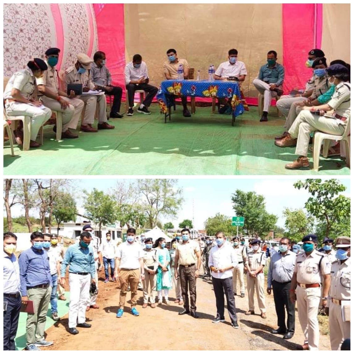 कोरोना वायरस से बचाव के लिए दो राज्यो के सीमावर्ती जिलो के बीच बनी रणनीति