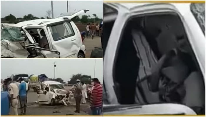 MP: NH-3 पर आपस में भिड़ी दो कारें, 5 की दर्दनाक मौत, कई घायल