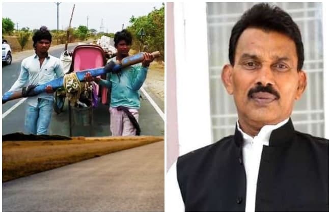 मजबूर हुआ मजदूर: बैलगाड़ी में खुद जुत गए, मंत्री बोले- ‘हर स्तर पर मदद करेगी सरकार’