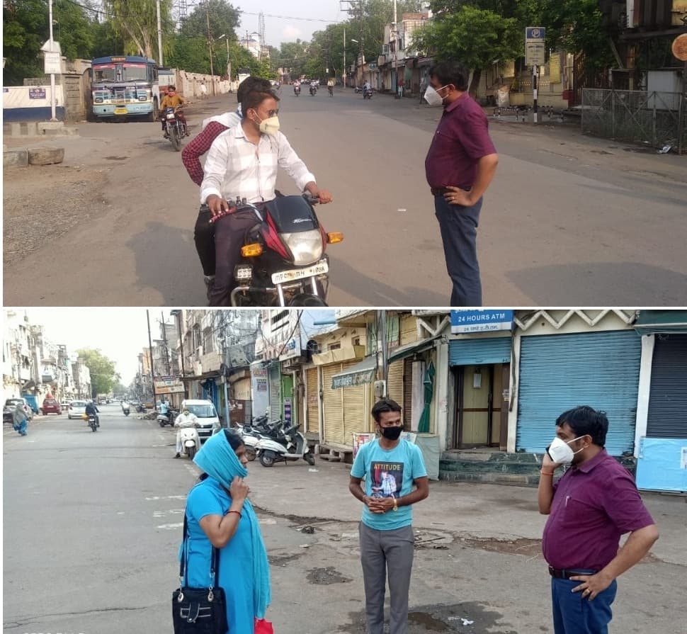 कर्फ्यू: सड़क पर उतरे कलेक्टर,बेवजह घूमने वालों को चेतावनी,कार्रवाई के निर्देश