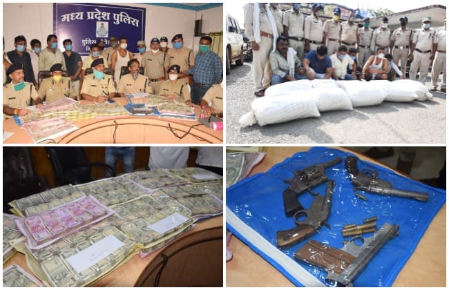 विंध्य का सबसे बड़ा तस्कर जस्सा मुठभेड़ में साथियों समेत धराया, नकदी समेत 2 करोड़ 77 लाख का माल बरामद