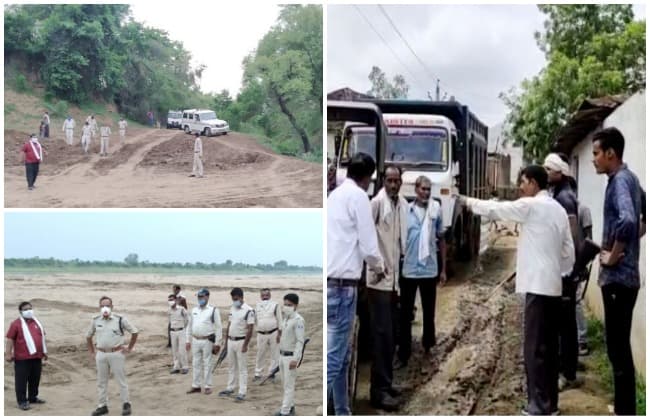 रेत माफिया ने ग्रामीणों को बन्दूक की नोक पर धमकाया, मामला दर्ज, 6 डम्पर जब्त