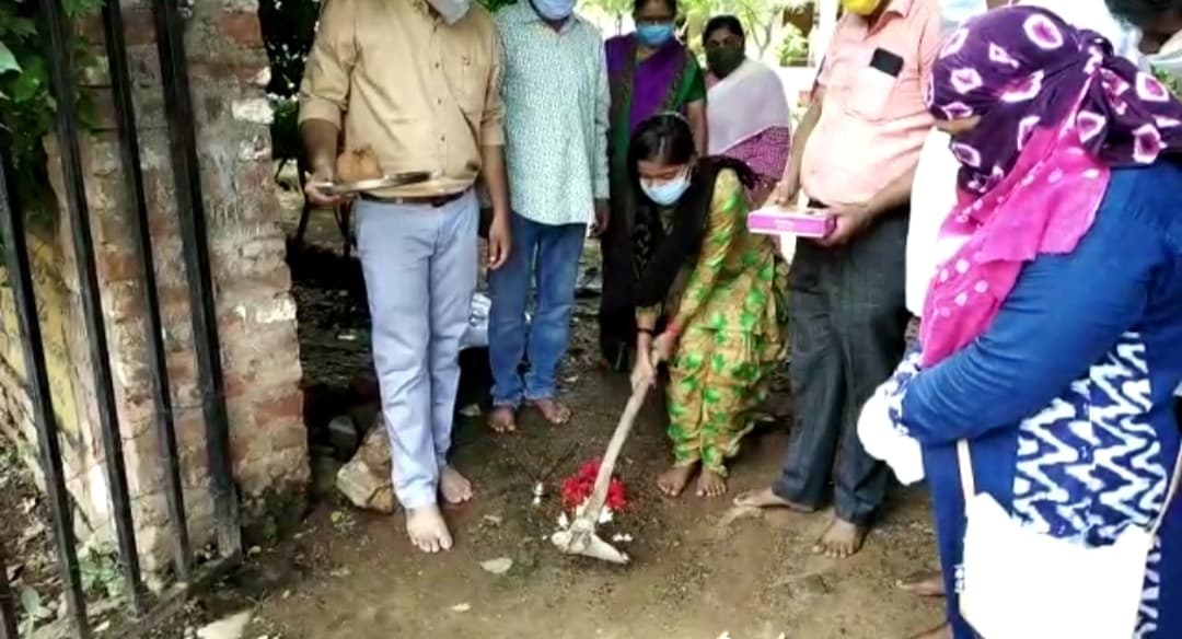 “नन्ही विधायक” योगिता केन ने किया आदर्श स्कूल के लिए भूमि पूजन