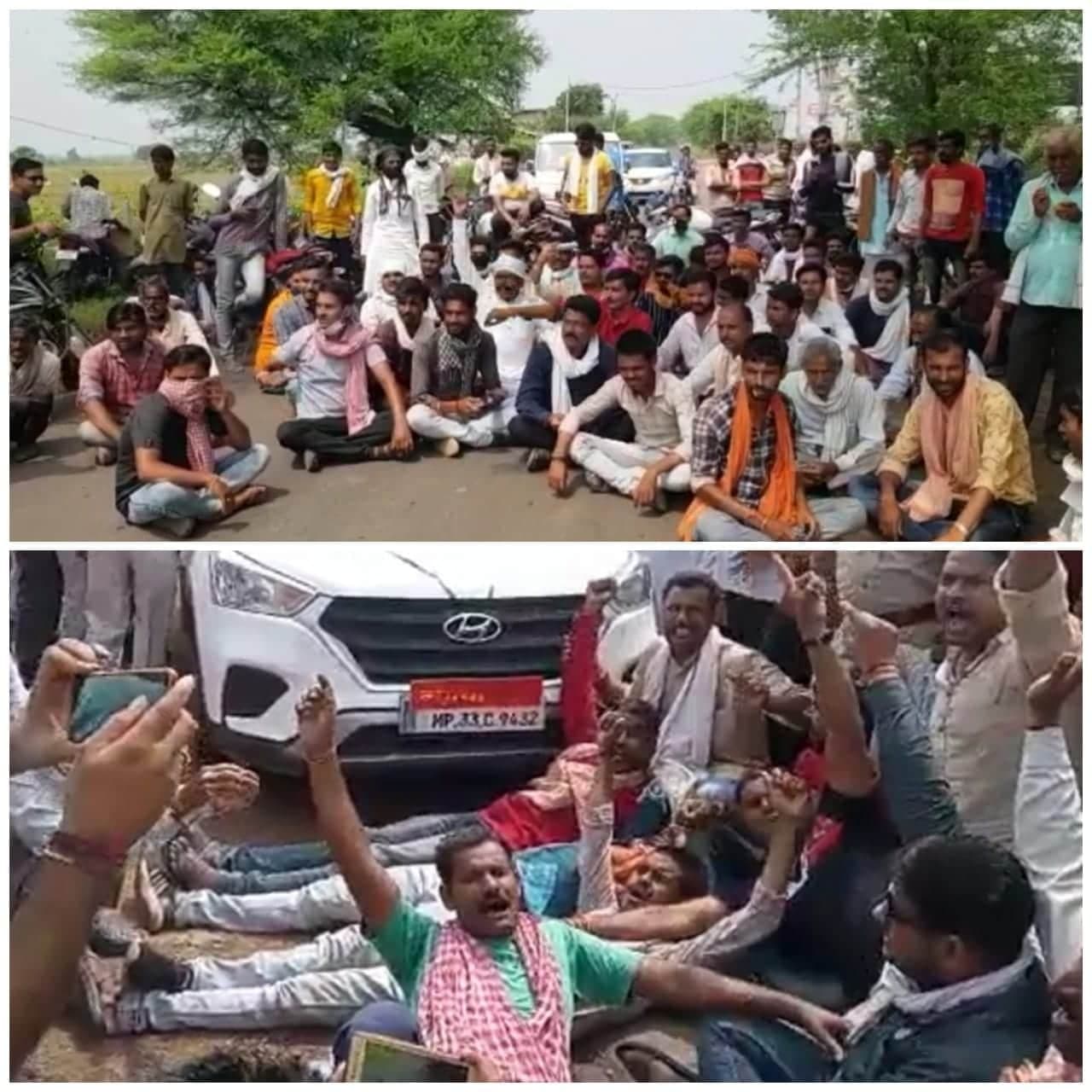 फसल बीमा किश्त न मिलने पर किसानों ने किया चक्काजाम, उग्र आंदोलन की चेतावनी