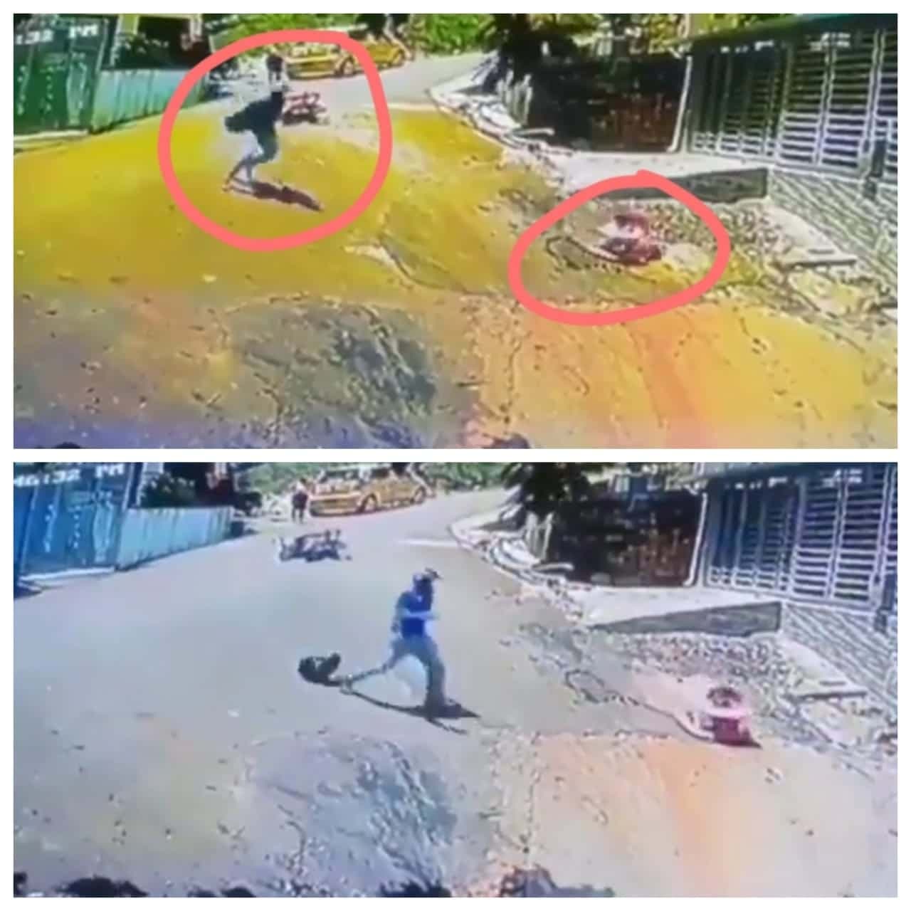 बाइक सवार ने Superman की तरह बच्चे को बचाया, बाइक से कूदकर walker को थामा, देखिये Video